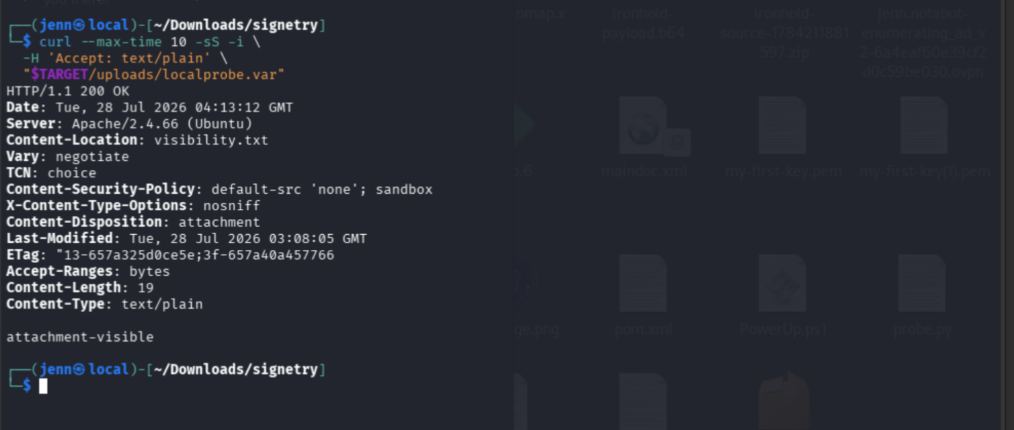 Apache parsing type map and serving visibility.txt through content negotiation